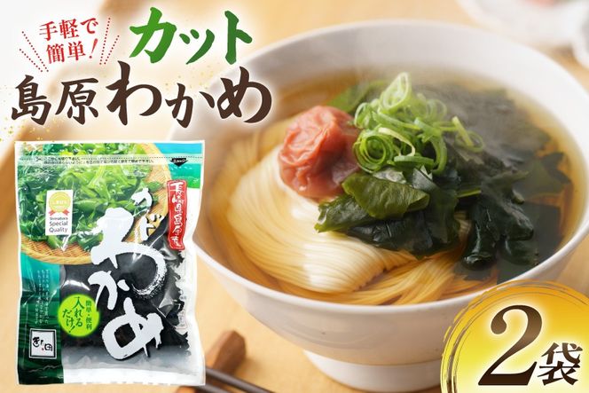 AK062 島原カットわかめ 2袋 [ ワカメ わかめ 海藻 カット サラダ 味噌汁 国産 乾燥 北田物産 長崎県 島原市 ]
