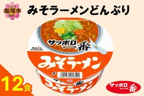【A2-164】サッポロ一番みそラーメンどんぶり12食