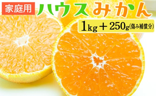 家庭用 ハウスみかん1kg+250g（傷み補償分）
