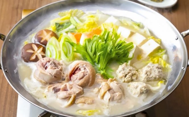 ありた鶏水炊きセット 5-6人前《築上町》【吉浦コーポレーション】 鶏 鶏肉 水炊き 鍋セット 国産鶏[ABFF013]