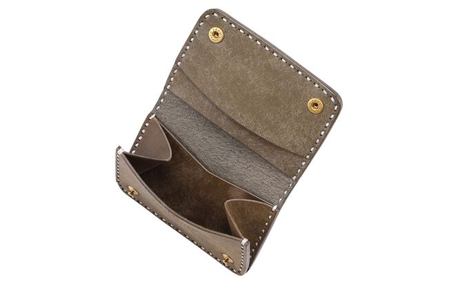 豊岡財布 haaki Leather コインパース HLW304 / グリージオ / コインケース 小銭入れ カード入れ 手のひらサイズ 財布 サイフ ブランド 牛皮革 プエブロレザー 革 メンズ レディース ハンドメイド 手作り 木和田正昭商店