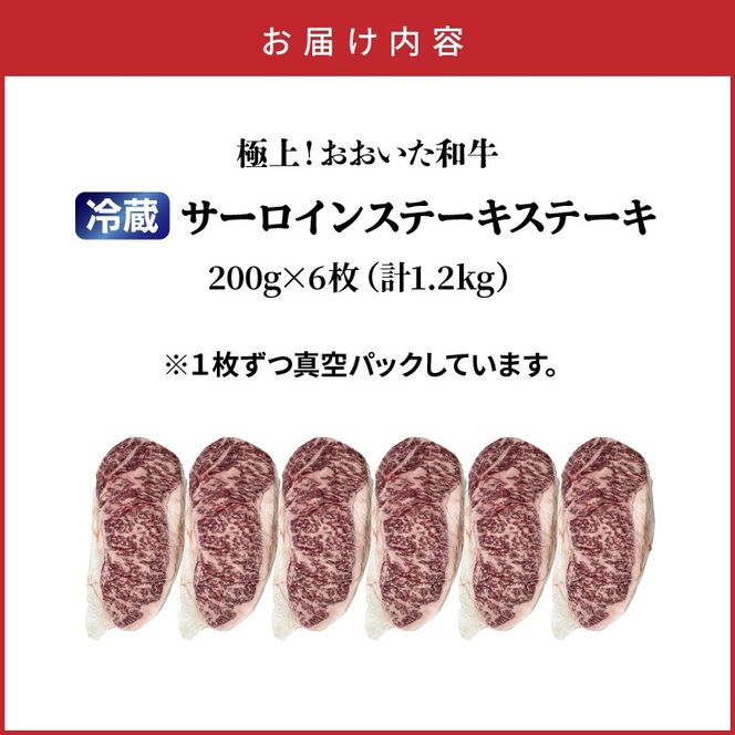 冷蔵発送/おおいた和牛サーロインステーキ1.2kg_1792R-6