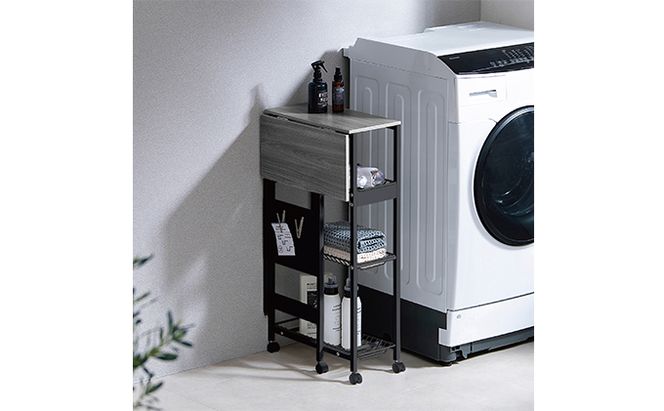 天板付きランドリーワゴン スリムタイプ ワイヤーラック付TLAW-R220ブラック ストッカー 洗濯カゴ ワイヤーラック付き アイリスオーヤマ 