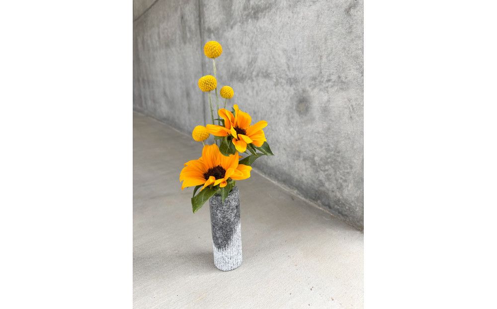 庵治石 花瓶 COLUMN wave 372013