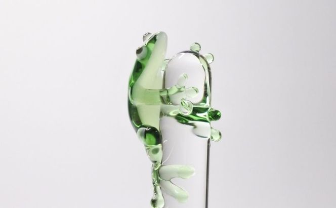 clarto　ガラスペンlavie（アマガエル）　筆記用具 ガラスペン 硝子ペン 手作り ガラス 硝子 かわいい インク 手紙 日記 プレゼント ギフト 墨田区 東京都