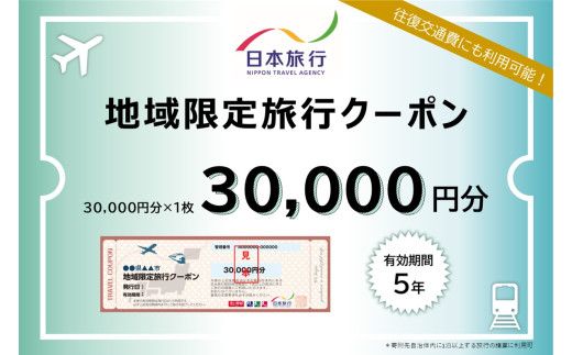 北海道登別市 地域限定旅行クーポン 30,000円分 | 日本旅行 トラベルクーポン 納税チケット 旅行 宿泊券 ホテル 観光 旅行 旅行券 交通費 体験  宿泊 夏休み 冬休み 家族旅行 ひとり旅 カップル 夫婦 親子 登別市旅行
