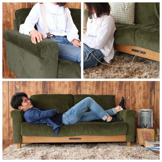 Rasic LP Sofa KH（カーキ） 木製 インテリア おしゃれ ソファ 家具 市場家具