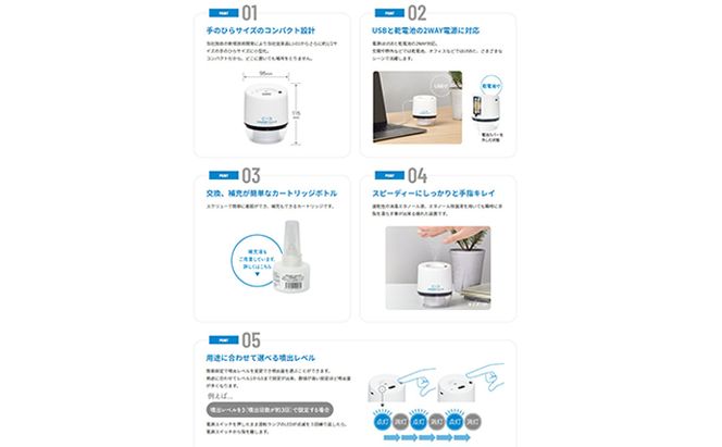 王寺町　アルコール除菌ディスペンサー、リキッドジェットミニ 雑貨 日用品 天平文様 非接触型 噴霧器 世界初 噴出装置 センサー感知 液体 電池駆動 USB駆動 日本製 