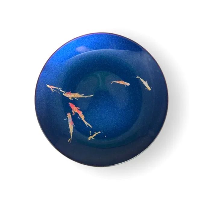丸小皿 鯉 マジョブルー ［NF264］ 303446_CU90099VC01