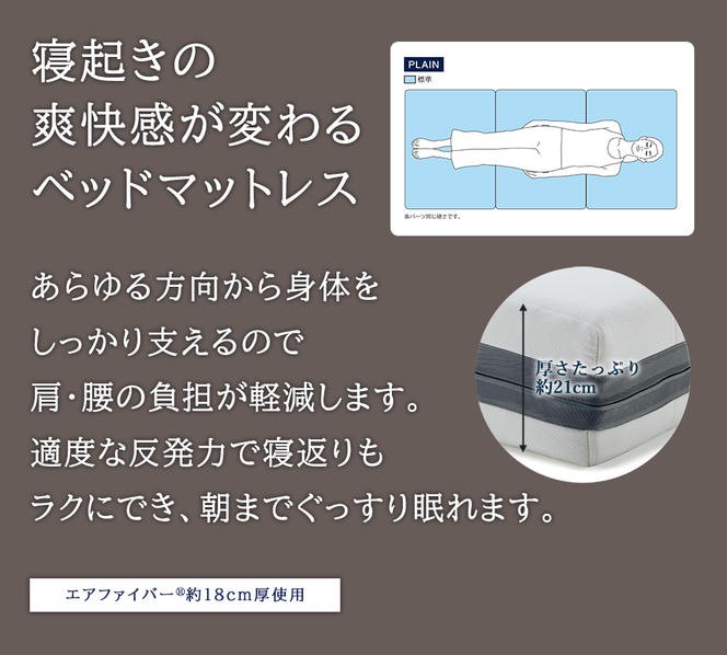 エアウィーヴ ベッドマットレス S02 シングル ベッド サイズ セミダブル ダブル クイーン オールシーズン対応 ぐっすり ホテル 安眠 健康 高反発 腰 肩 熟睡 寝具 寝心地 新生活 洗える 洗濯可 送料無料 体圧分散 大人気 日本製 国産  人気 妊婦 赤ちゃん