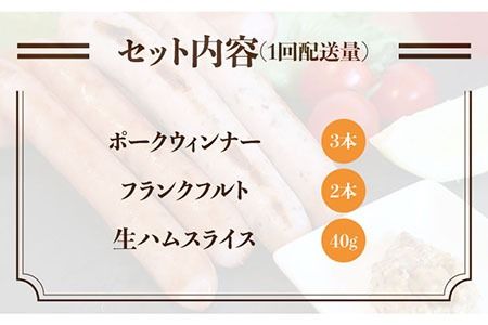 【全3回定期便】糸島の陽光ハムウインナーセット5 志摩スモークハウス[AOA020] 詰め合わせ ギフト ソーセージ お歳暮 お中元