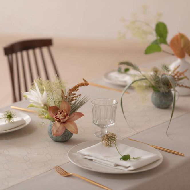 wsg0009 テーブルクロス Azulejo／アズレージョ バニラ