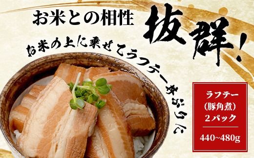 ラフテー（豚角煮）2パックセット【 沖縄県 石垣市 石垣島 石垣島産 勝水産 らふてぃ 角煮 琉球料理 沖縄家庭料理 】KS-11