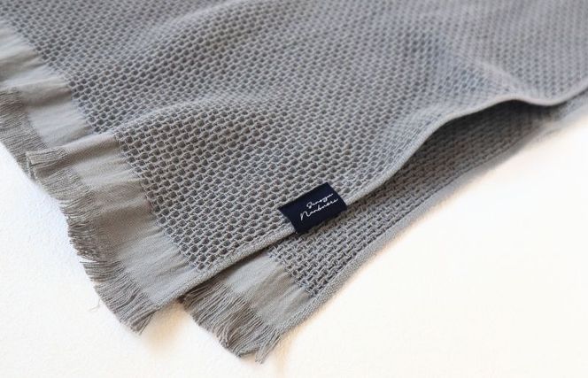 G1923 【速乾・軽量】牛乳パックからできたフェイスタオル2枚（グレー）