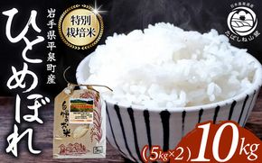 農薬50%削減 体に優しい 棚田のお米 平泉町産 特別栽培米ひとめぼれ 10kg（5kg×2）【令和6年産】【米 お米 ひとめぼれ 平泉 米 白米 こめ 岩手 東北 日本農業遺産】【mih400-hito-10-2C-711】