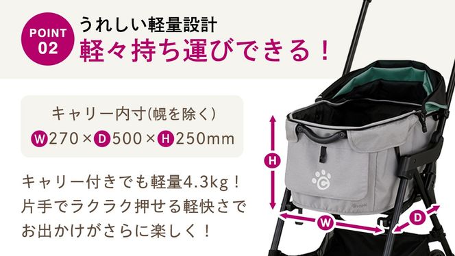 ＼選べるカラー／【コムペット】 ミリミリ （ グリーン×ライト / ブルー×ライト / ベージュ×ライト / レッド×ライト ） 小型犬用 ペットカート combi コンビ キャリー一体タイプ 軽量コンパクト 軽量 通気性 清潔 コンパクト収納 自動収納ペットカート 2WAY 犬用カート 犬用バギー ペットキャリー 4輪ペットカート折り畳み可能 折り畳み式 小型犬 多頭 耐荷重15kg