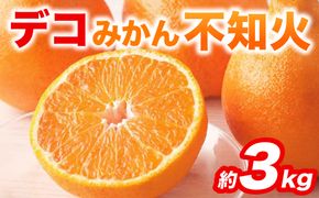 【先行予約】 不知火 デコみかん (デコポン同品種) 約3kg (6～13玉) フルーツ くだもの 果物 みかん 蜜柑 ミカン 柑橘 おやつ デザート 旬 熊本県 八代市 【2027年2月上旬より順次発送】