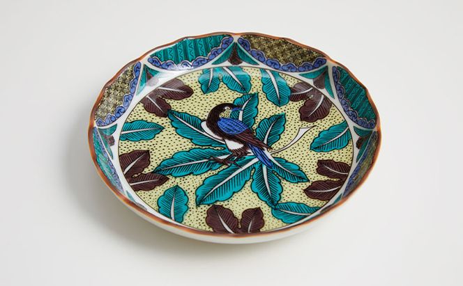 九谷焼 4.5号皿揃・時代絵（5枚セット）a01 民芸品 工芸品 お皿 豆皿 