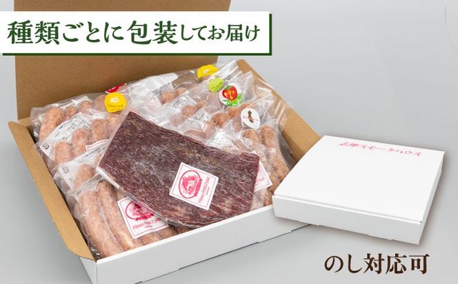 生ウインナー 40本(5本×8種) ＋ ビーフジャーキー 糸島市 / 志摩スモークハウス[AOA041] 詰め合わせ セット ギフト ソーセージ ウインナー ビーフジャーキー 豚肉 牛肉