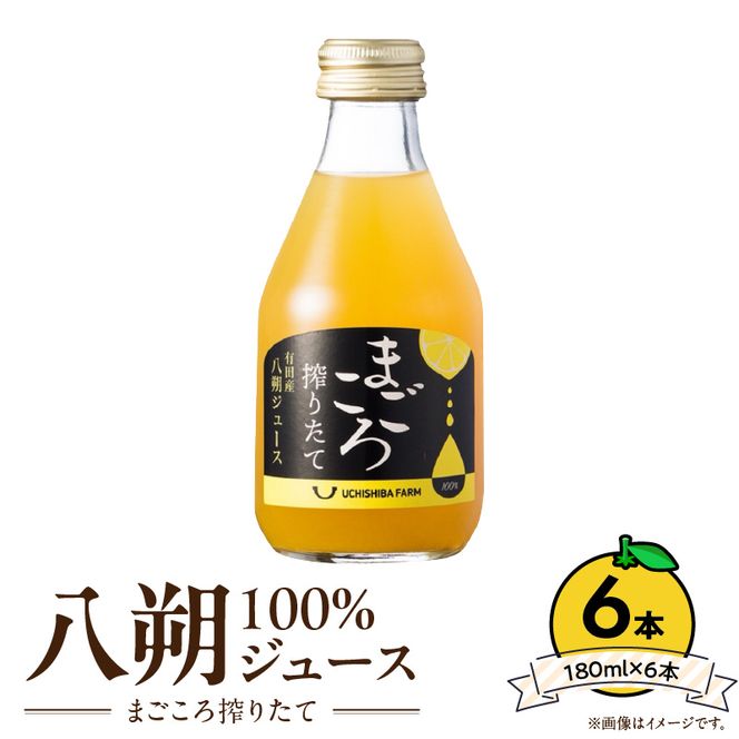ZE6426_【まごころ搾りたて】八朔ジュース100％ 180ml×6本