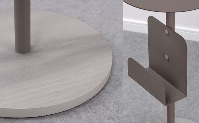 【＆FREL】BCサイドテーブル ブックシェルフ付き 直径32cm 高さ62cm ※離島への配送不可