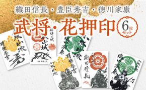 織田信長・豊臣秀吉・徳川家康の武将印・花押印　6枚セット [063K06]