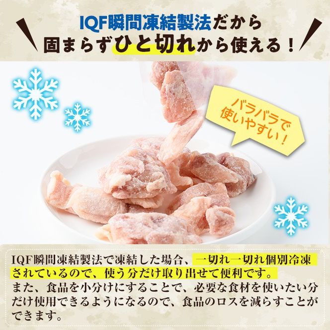 ＜先行予約受付中！2025年2月中に発送予定＞鶏肉 もも肉 小分け(計3kg・300g×10P)お肉 鳥肉 とり肉 切身 カット済 個別凍結 IQFカット 国産 宮崎県産 唐揚げ から揚げ からあげ 冷凍 便利【NK-02】【株式会社南九フーズ】