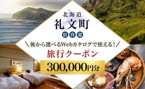 【ふるさと納税限定】北海道 礼文町 旅行Webカタログ 旅行クーポン 300,000円分 ［JTA株式会社］【 旅行 トラベル クーポン カタログギフト 宿泊券 観光 体験 アクティビティ 礼文島 ツアー 】