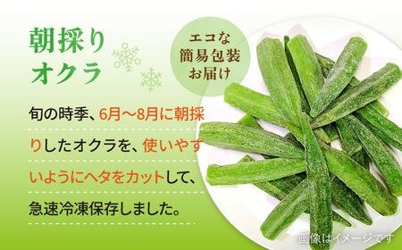 オクラ 500g 冷凍 旬の時期に急速冷凍 【福岡県糸島産】 糸島市 / オーガニックナガミツファーム 野菜 おくら 	[AGE044]