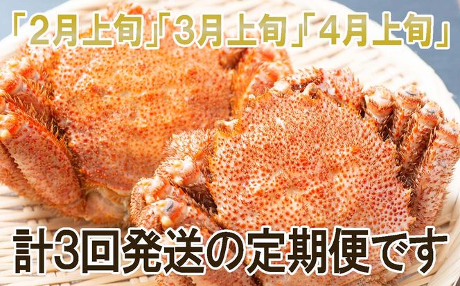 ＜ 2027年2月上旬より発送開始 ＞ 【 定期便 全 3回 】 北海道産 浜ゆで 毛ガニ 3尾 × 3回 （ 計 9尾 ） 毛蟹 毛がに かに味噌 カニ味噌 新鮮 旬 ボイル 浜茹で 海鮮 海産物  ＜ 予約受付 ＞