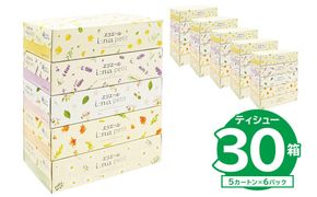 【ハーフサイズ】エリエール i:na（イーナ）petitティシュー 　150W5P×6パック ボックス ティッシュ ペーパー ボックス ティッシュ 箱ティッシュ 【0095-030】