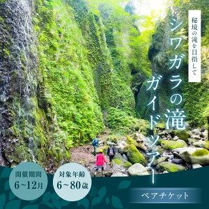 【ふるさと納税】【兵庫・新温泉・自然体験】秘境の滝を目指して、シワガラの滝ガイドツアーペアチケット 1枚 2名 体験 レジャー アウトドア シワガラ シワガラの滝 小又川渓谷 滝 秘境 トレッキング 山登り 山歩き アクティビティ ガイド付き 兵庫県 新温泉町 送料無料