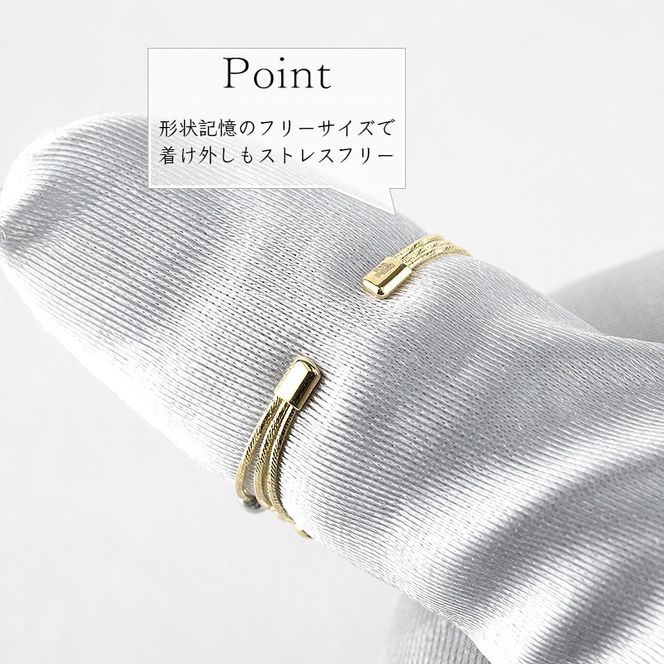 18金 プラチナ リング レディース フリーサイズ 3連 ミラーボール K18 イエローゴールド ピンクゴールド pt950 形状記憶 調整可 指輪 シンプル 250722an202 SWAA355