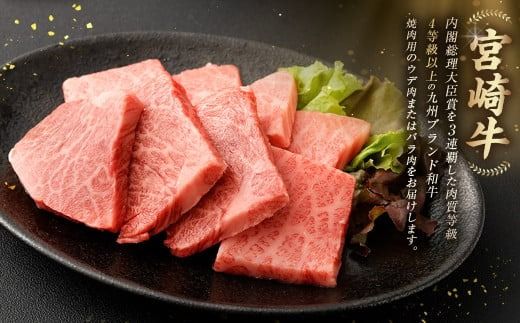 ＜≪肉質等級4等級以上≫宮崎牛ウデ・バラ焼肉セット（600g）＞入金確認後、翌月末までに順次出荷【c1426_tu】 宮崎牛 牛肉 肉 お肉 黒毛和牛 ブランド肉 ウデ バラ 赤身 新鮮 焼き肉 焼肉 冷凍 国産