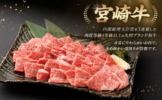 ＜≪肉質等級4等級以上≫宮崎牛リブロース焼肉セット（600g）＞入金確認後、翌月末までに順次出荷【c1427_tu】 宮崎牛 牛肉 肉 お肉 黒毛和牛 ブランド肉 リブロース ロース 霜降り 霜降り肉 焼き肉 焼肉 冷凍 国産