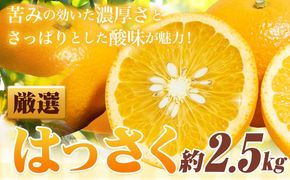 ＜1月より発送＞ 厳選 はっさく 2.5kg+250g（傷み補償分） 池田鹿蔵農園 日高町 《2026年1月上旬-3月末頃出荷》和歌山県 日高町 送料無料 はっさくみかん 八朔 はっさく ギフト【配送不可地域あり】---wsh_idn315_1j3m_25_9000_2500g---