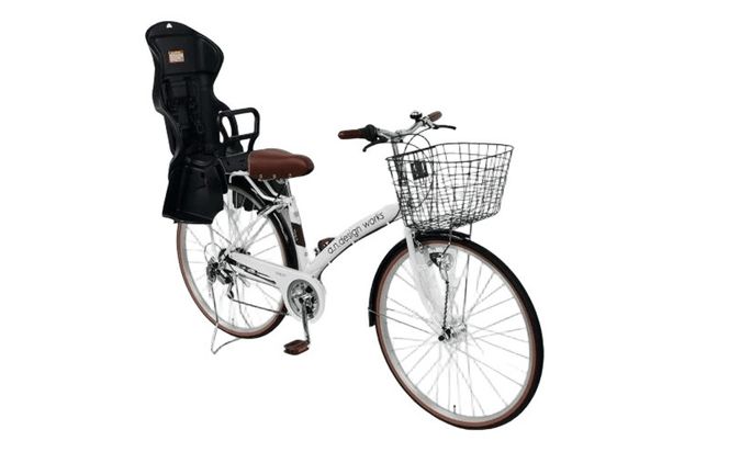 099X367-1 a.n.designworks/ STYLE KIX CITY276 チャイルドシート付 ホワイト【27型 自転車 完成品 組み立て不要 アウトドア サイクリング じてんしゃ 通勤 通学 新生活】