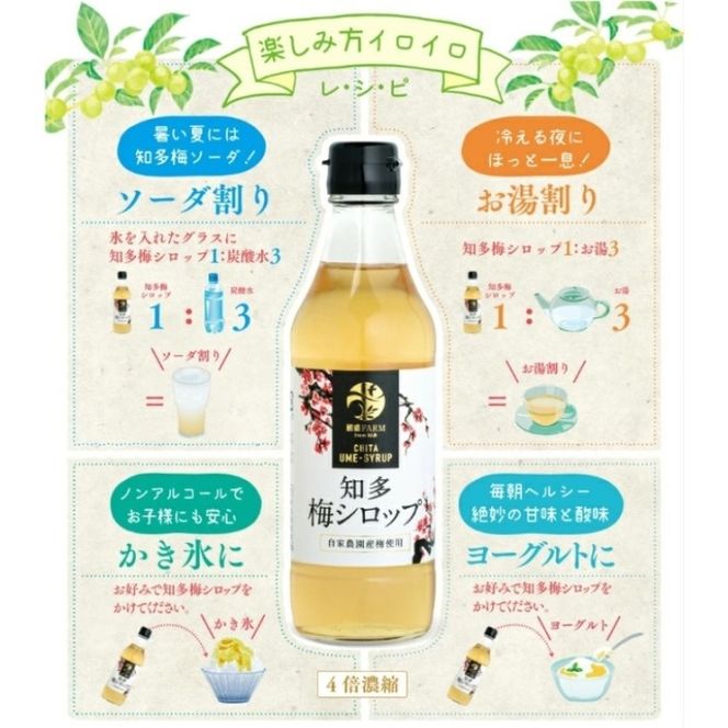 梅シロップ420g×3本 ◆ ❘ 希釈用 梅 氷砂糖 梅ジュース 梅ドリンク 梅サワー 梅ソーダ ノンアルコール ギフト 贈り物 國盛 國盛FARM 紅南高梅 南高梅 完熟梅 フルーツ 愛知県 美浜町 中埜酒造