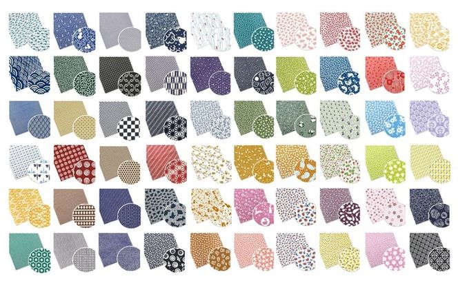 縁福巾着 (H13.5cm×W10cm) おまかせ 5枚セット 全50種類以上 巾着 巾着袋 ポーチ セット ハンドメイド 和風 和柄 岡山 赤磐市