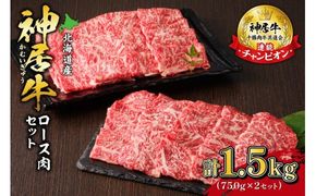 佐藤さんちの神居牛ロース肉セット 750g×2_S013-0010