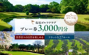 ns028-005 【塩原ゴルフクラブ】プレー券 3,000円分