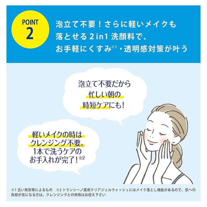 トランシーノ薬用クリアジェルウォッシュ110g １本 洗顔 洗うケア 肌荒れ防止 くすみ感ケア うるおい 毛穴 透明感 保湿 トランシーノ 第一三共