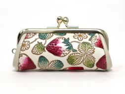 【文庫屋大関】印鑑ケース　いちご　【皮革工芸品】 ファッション小物 民芸品 