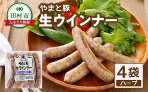 やまと豚 冷凍 生ウインナー ハーブ 4袋入り (各5本入り × 4袋) 無添加 ソーセージ ウインナー ギフト プチギフト 肉 冷凍食品 贈答 プレゼント 10000円 1万円 福島県 田村市 ハム工房都路