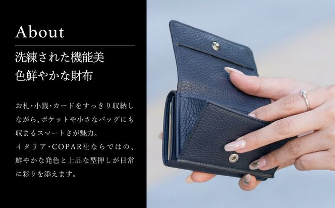 豊岡財布 Colors三つ折りウォレット AW500 シルバー / 小銭入れ カードケース ミニマル 財布 サイフ 革小物 本革 メンズ レディース