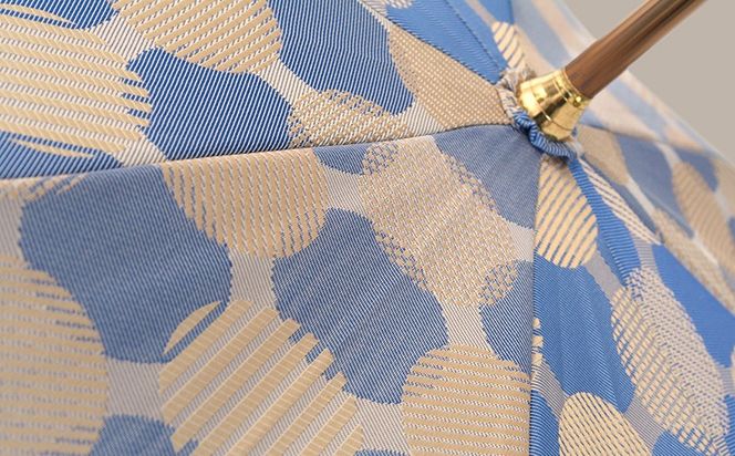 CB008　【槙田商店】晴雨兼用長傘　ノルディック　ドットコラージュ　ブルー