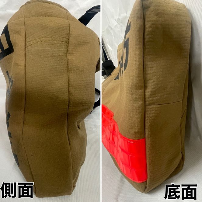 169-59-008　企業×障がい福祉×消防　廃棄消防防火服から生まれた唯一無二のトートバッグ Ver.2＆火の用心ヒノカミベアーセット【 トートバック 茨城県 日立市 】