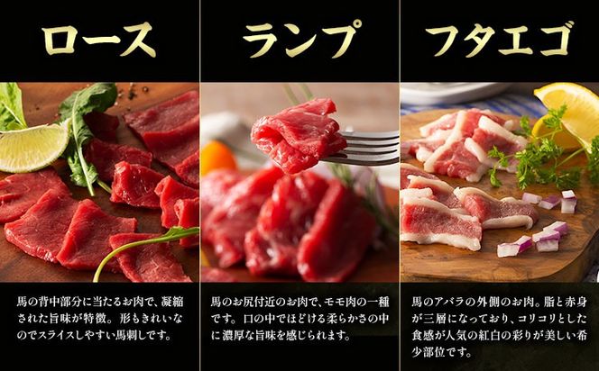 馬肉 馬刺し セット 贅沢馬刺しセット 11種入り 約850g タレ 生おろし生姜付き 道の駅竜北《60日以内に出荷予定(土日祝除く)》 熊本県 氷川町 肉 メン 三枚バラ 大トロ 中トロ ヒレ ロース ランプ チョーチン イチボ フタエゴ 上赤身 コウネ---sh_fyezit_24_60d_100000_850g---