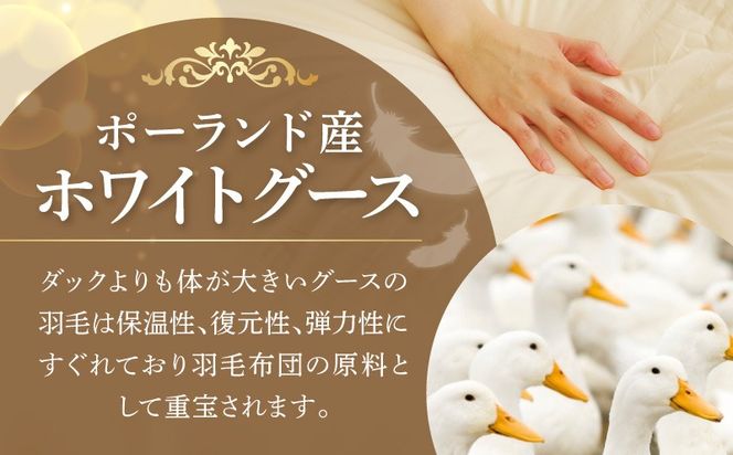 099H3101羽毛布団 2枚 ポーランド産グース贅沢仕様 シングル 150cm×210cm アイボリー【国産 羽毛 ふとん 寝具 掛け布団 羽毛ふとん】