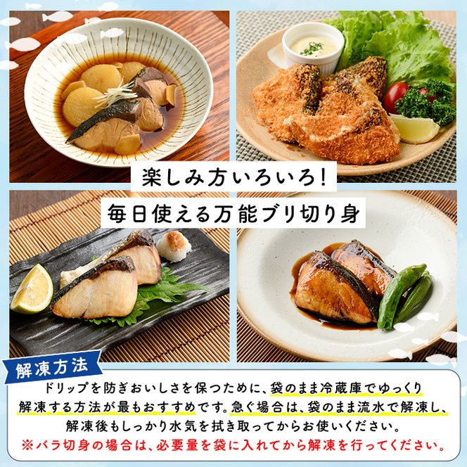 ブリの切り身(バラ・約1kg) 国産 鹿児島県産 ブリ 鰤 魚貝 魚介 海産物 焼き魚 煮つけ ブリカツ バラ 【株式会社島水】akn102-01